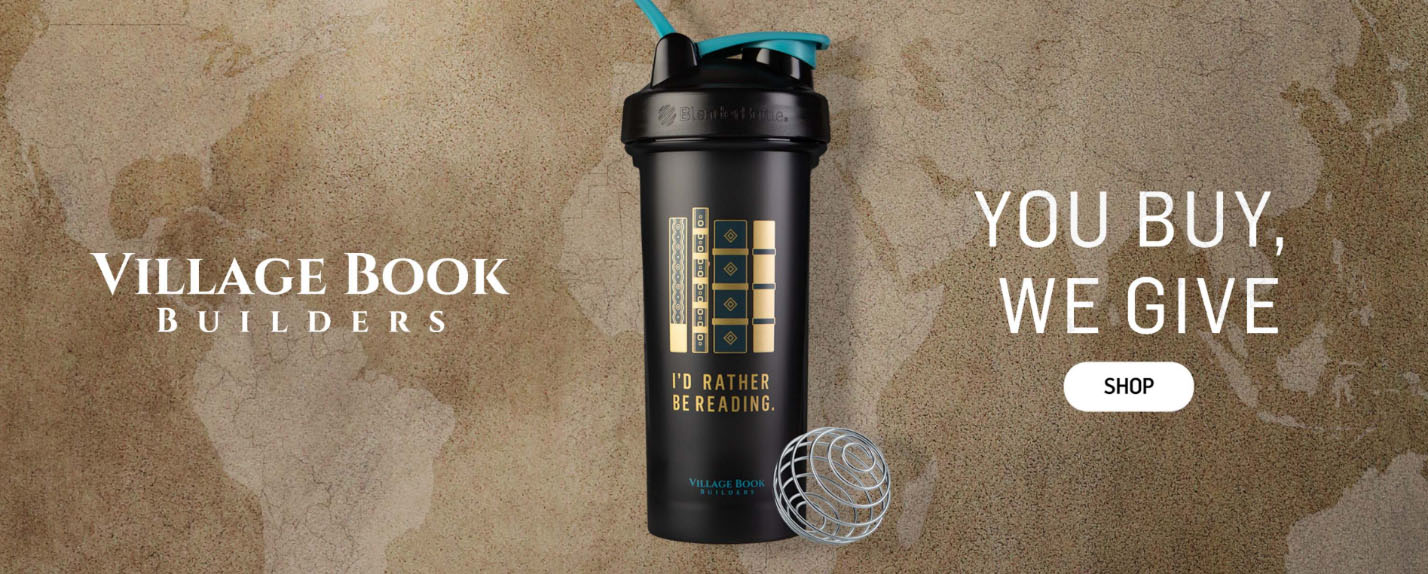 BlenderBottle Giving Village Book Builders Shaker Bottle